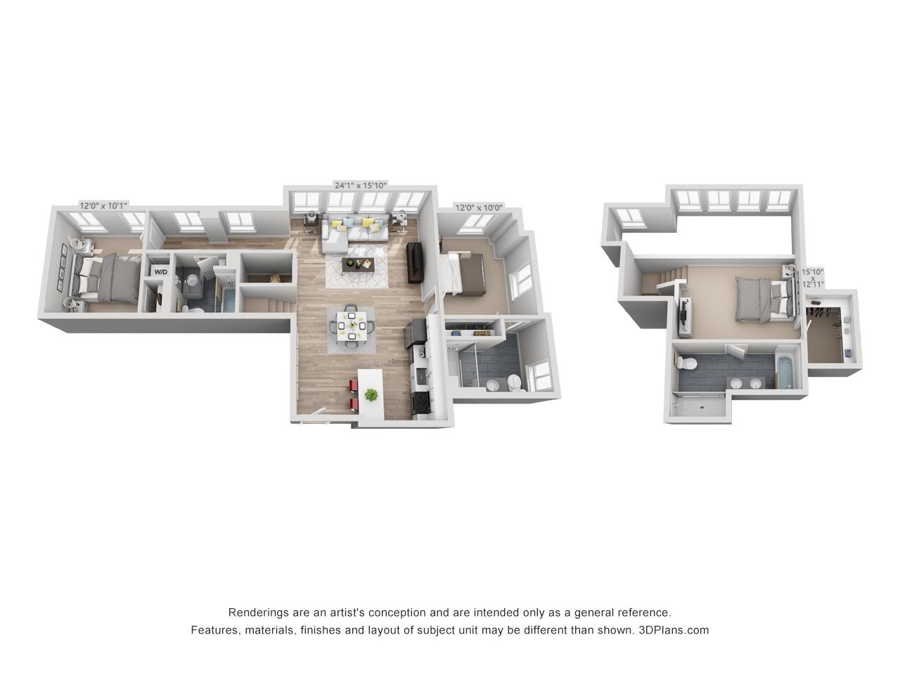 3 bedroom apartment in rittenhouse square area